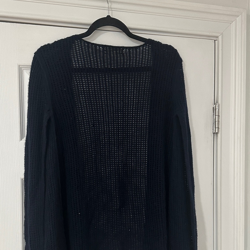 Inhabit Navy Open Knit Cardigan - Picture 9 of 12